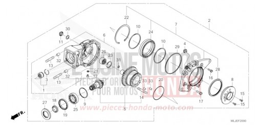 FINAL DRIVEN GEAR GL1800BDR de 2024